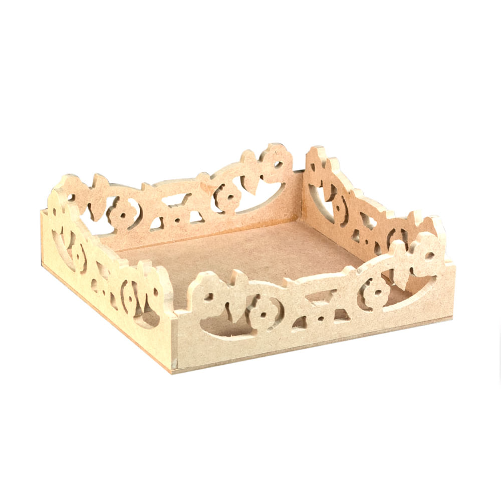 Bandeja Em Mdf Para Artesanato Cru Mod Floral 30x30x07cm Central 25 Aparador Rustico Em U ~ Bandeja Em Mdf Para Artesanato Cru Mod Floral 30x30x07cm Central 25