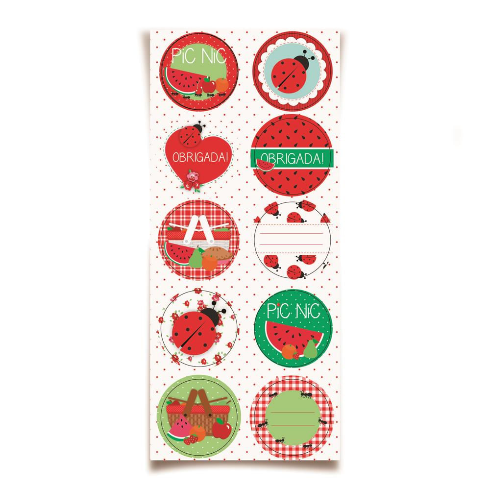 Adesivo Redondo Cromus Pic Nic C 30 Unidades Mundo 25 Adesivo Redondo Cromus Pic Nic C 30 Unidades Mundo 25