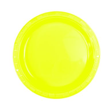 Prato-neon-amarelo-23cm Prato-neon-amarelo-23cm