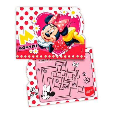 Convite-Pequeno-Minnie-Mouse-C8-Unidades Convite-Pequeno-Minnie-Mouse-C8-Unidades