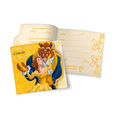 Convite-Grande-Bela-E-A-Fera-C-8-Unidades Convite-Grande-Bela-E-A-Fera-C-8-Unidades