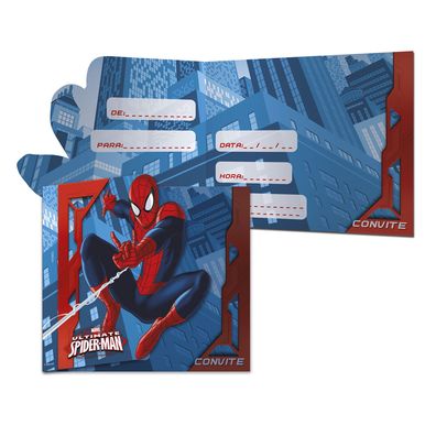 Convite-Grande-Ultimate-Spider-man-C-8-Unidades Convite-Grande-Ultimate-Spider-man-C-8-Unidades