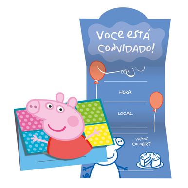Convite-Grande-Peppa-Pig-C8-Unidades Convite-Grande-Peppa-Pig-C8-Unidades