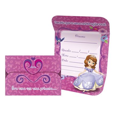 Convite-Pequeno-Sofia-The-First-3-Idiomas-C-8-Unidades Convite-Pequeno-Sofia-The-First-3-Idiomas-C-8-Unidades