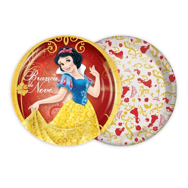 Prato-Redondo-18cm-Branca-De-Neve-New-C-8-Unidades Prato-Redondo-18cm-Branca-De-Neve-New-C-8-Unidades