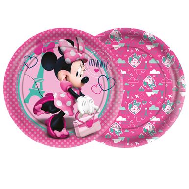 Prato-Redondo-18cm-Minnie-Rosa-C-8-Unidades- Prato-Redondo-18cm-Minnie-Rosa-C-8-Unidades-