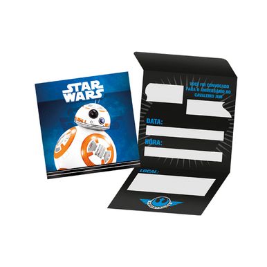 Convite-Grande-Star-Wars-C-8-Unidades Convite-Grande-Star-Wars-C-8-Unidades