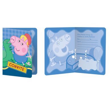 Convite-Pequeno-George-Pig-3-Idiomas-C-8-Unidades Convite-Pequeno-George-Pig-3-Idiomas-C-8-Unidades