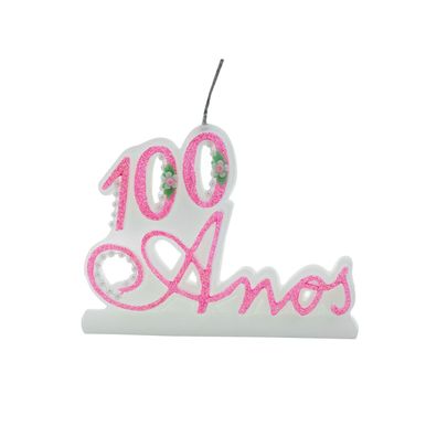 vela-100-anos-glitter-rosa