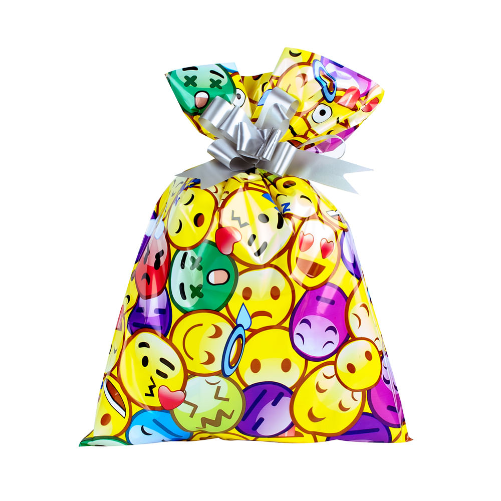 Saco Para Presente 25x37cm C/1 Unidade Emoticons