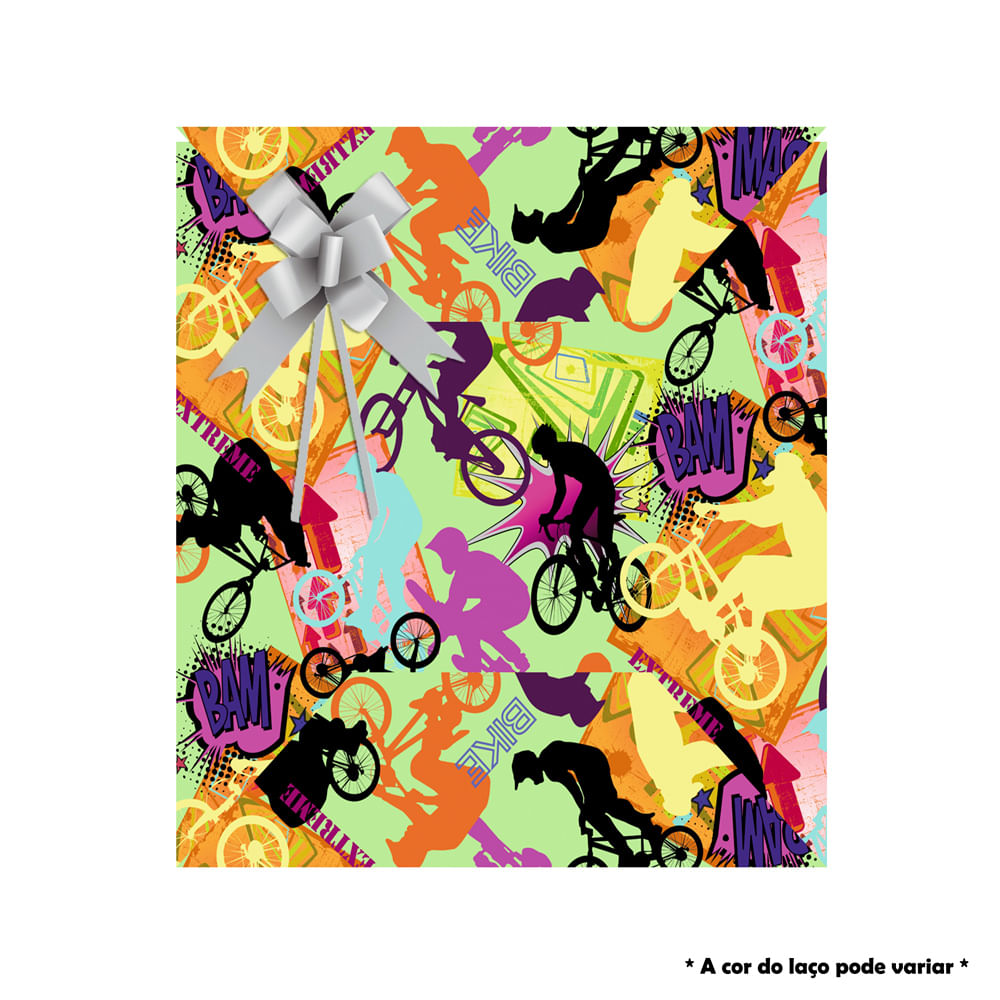 Saco Para Presente 60x90cm C/1 Unidade Bike