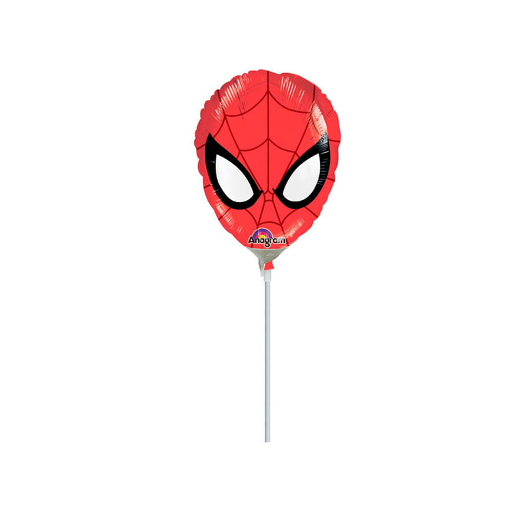Balão Metalizado Minishape Homem Aranha Máscara 18x25cm - Mundo 25