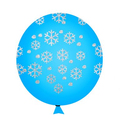 balao-happy-day-azul-celeste-flocos-de-neve-com-glitter-nº-9-redondo-com-50-unidades