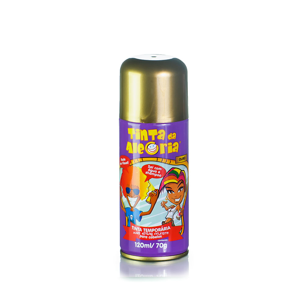 Tinta Da Alegria Spray Para Cabelo Ouro 120Ml