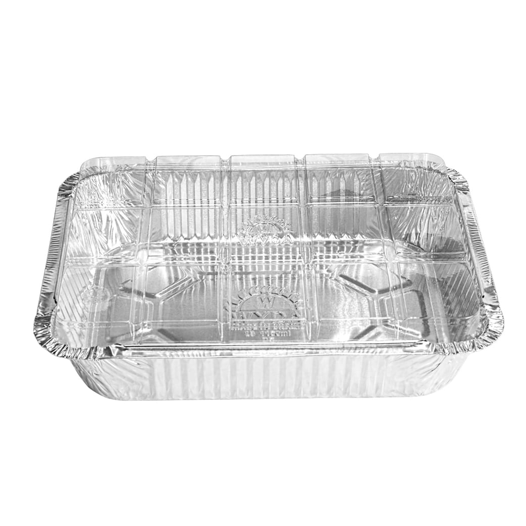 Bandeja De Alumínio Wyda Retangular 1150ml C/tampa Pet C/10