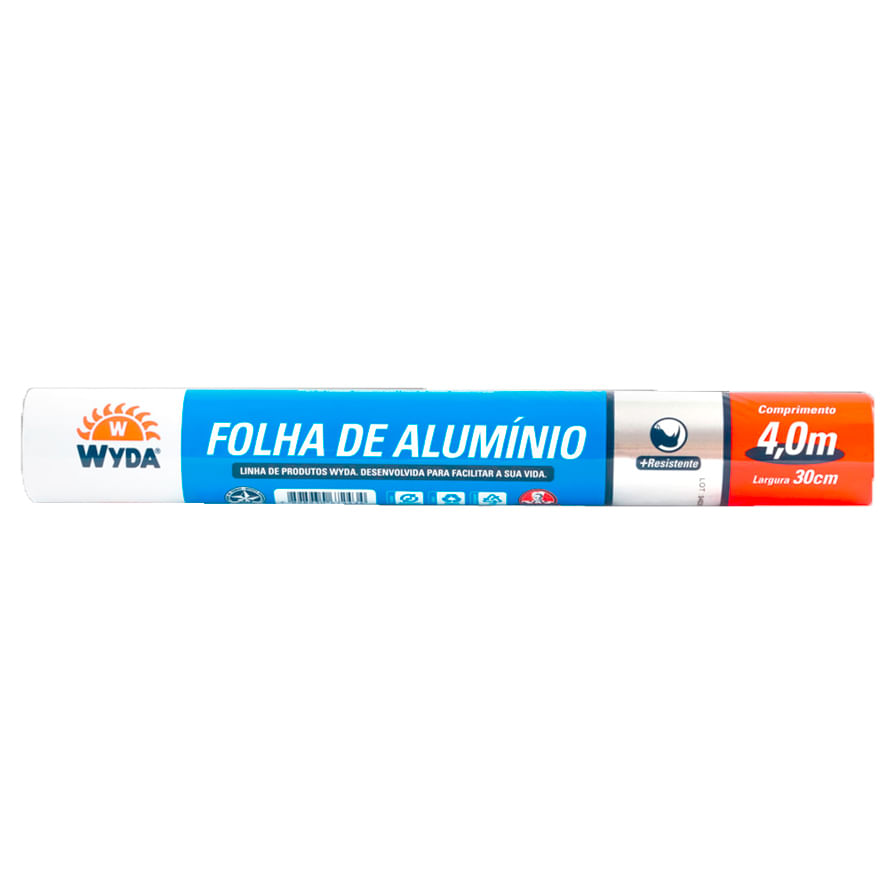 Folha De Alumínio Wyda 30cm C/4 Metros C/25 Unidades