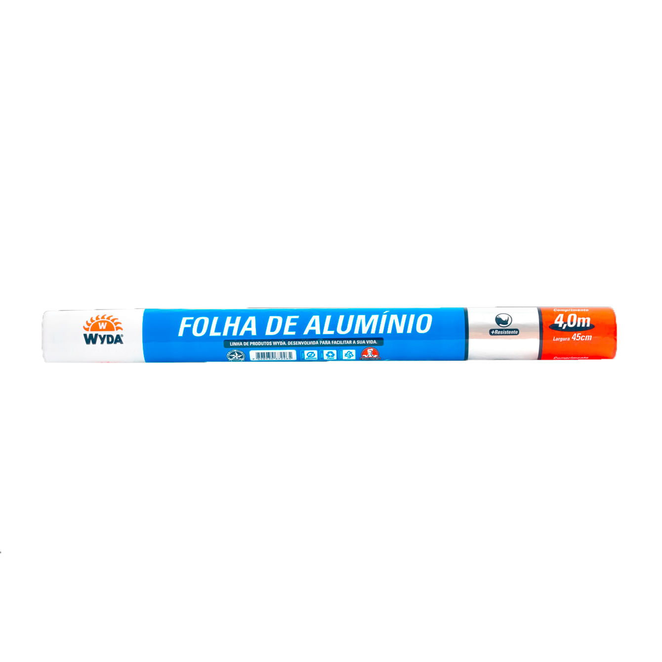 Folha De Alumínio Wyda 45cm C/4 Metros C/25 Unidades