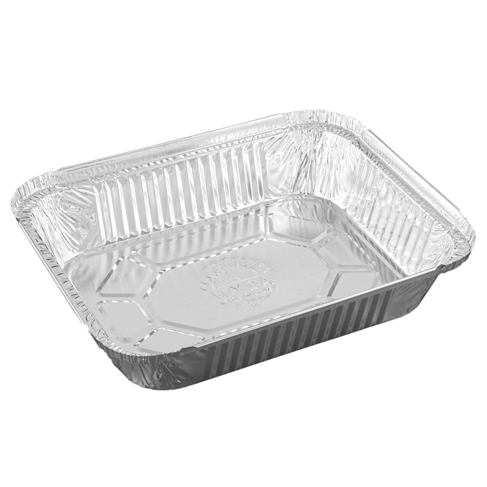 Bandeja De Alumínio Wyda Retang 1150ml C/tampa Cartão C/10