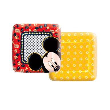 prato-quadrado-18cm-mickey-mouse-classico prato-quadrado-18cm-mickey-mouse-classico
