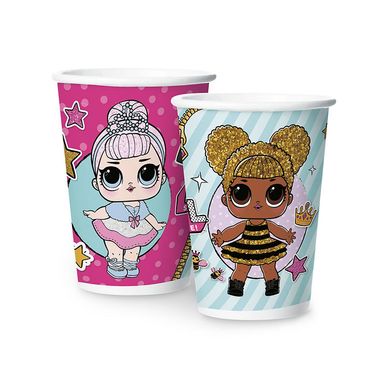 109803.9-Copo-Papel-180ml-Boneca-LOL