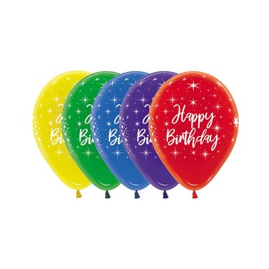 Balão Happy Birthday Impressão 360º R12 12unid Balloons 39000494 TONS CLAROS VARIADOS Balão Happy Birthday Impressão 360º R12 12unid Balloons 39000494 TONS CLAROS VARIADOS