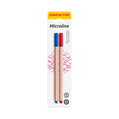 caneta-microline-compactor-azul-e-vermelha