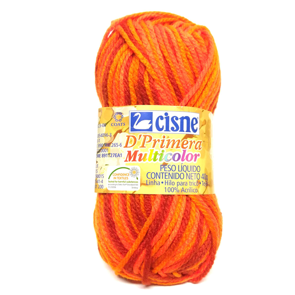 Lã Cisne D´primera Novelo C/40 Gramas Multicor