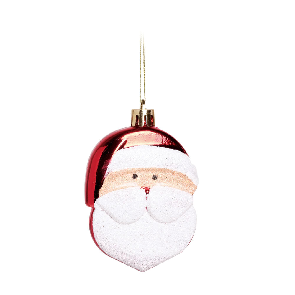 Enfeite Pendurar Papai Noel Vermelho Jogo com 4 Unidades - Ref 1923580  Cromus - CCS Decorações