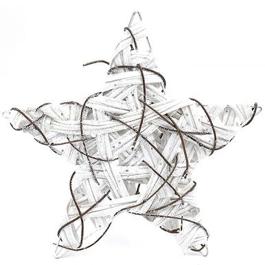 Estrela Aramada Abaulada Branca 25x06cm Ca3974 Branco Estrela Aramada Abaulada Branca 25x06cm Ca3974 Branco