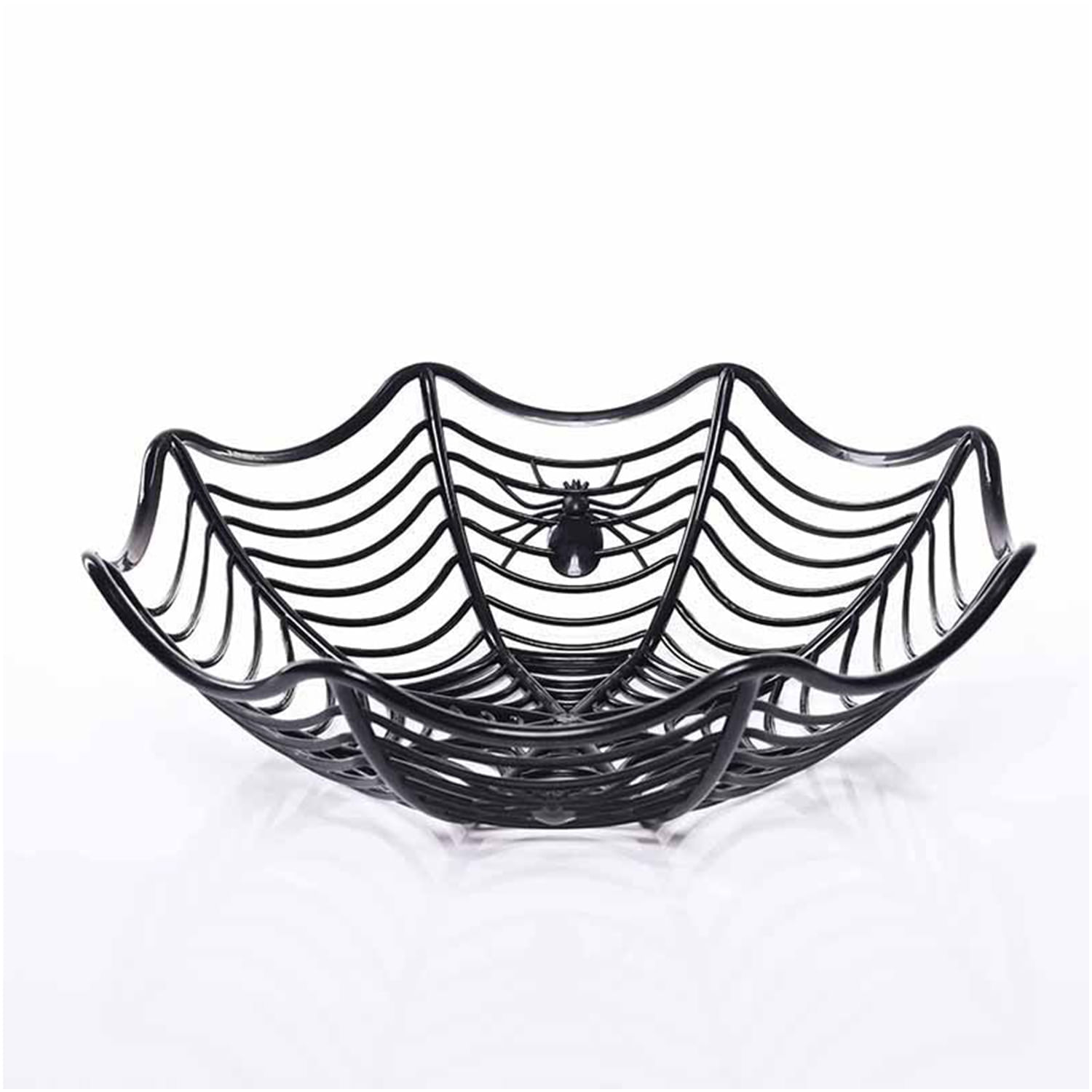 Cesta Teia De Aranha Halloween 28x28x7,5cm 29003797 Preta