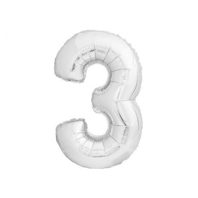 Balao-Metalizado-Numeral-Prateado-16-Polegadas-Golden-Festa Nº3 PRATEADO Balao-Metalizado-Numeral-Prateado-16-Polegadas-Golden-Festa Nº3 PRATEADO