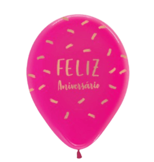 Balão Feliz Aniversário Serpentina R12 50 Unid Balloons