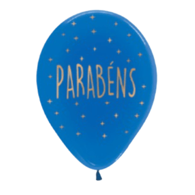 Balão Parabéns Impressão 360ºº R12 50 Unid Balloons 39001835 AZUL Balão Parabéns Impressão 360ºº R12 50 Unid Balloons 39001835 AZUL