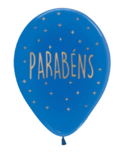 Balão Parabéns Impressão 360ºº R12 50 Unid Balloons