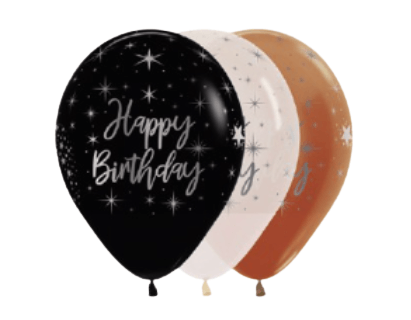 Balão Happy Birthday Impressão 360º R12 12unid Balloons