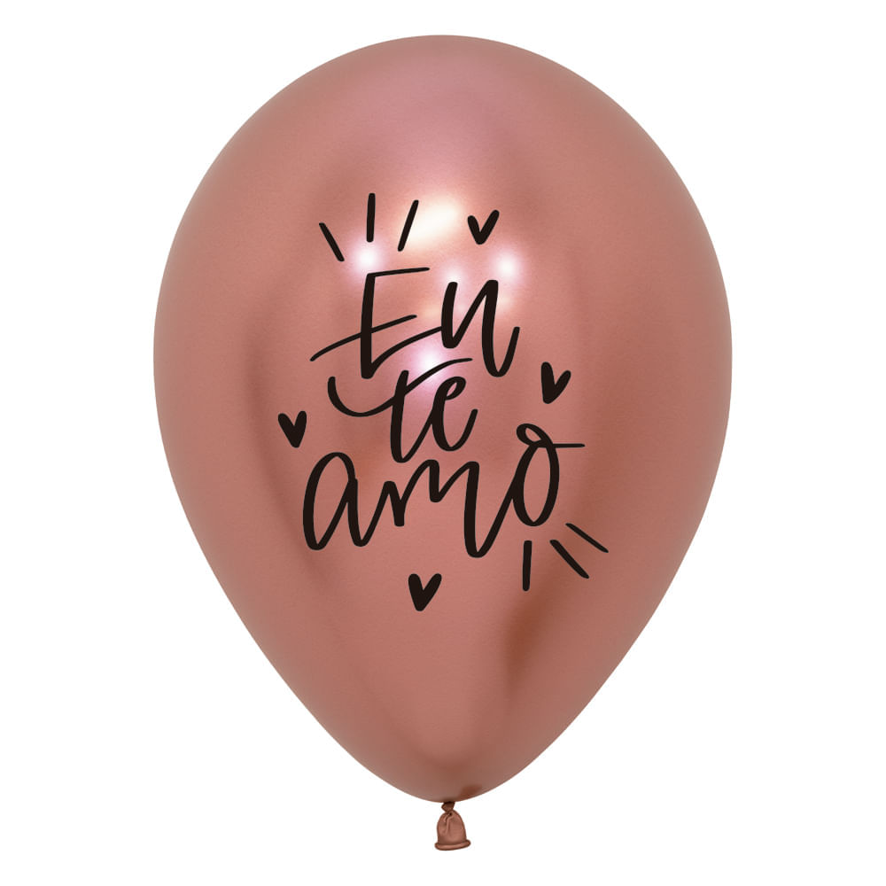Balão Látex R12 Romântico Eu Te Amo 50 Unid Balloons