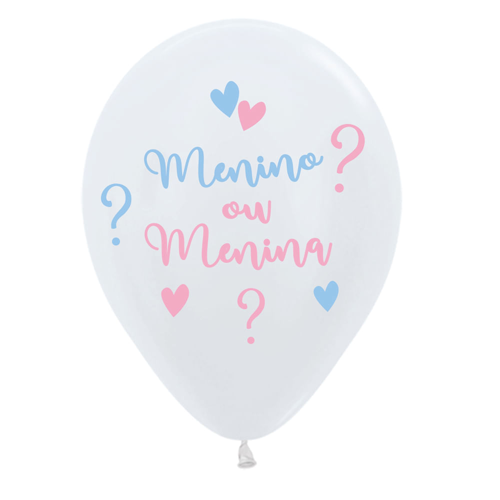 Balão Látex Chá Revelação/chá De Bebê R12 50 Unid Balloons