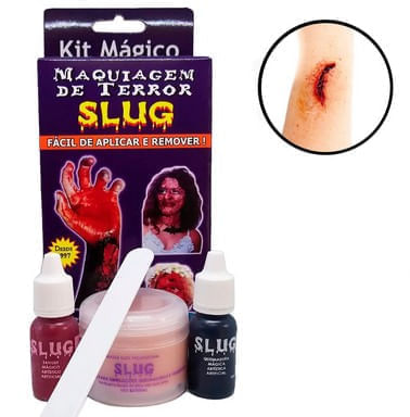 Kit Maquiagem De Terror Slug Halloween