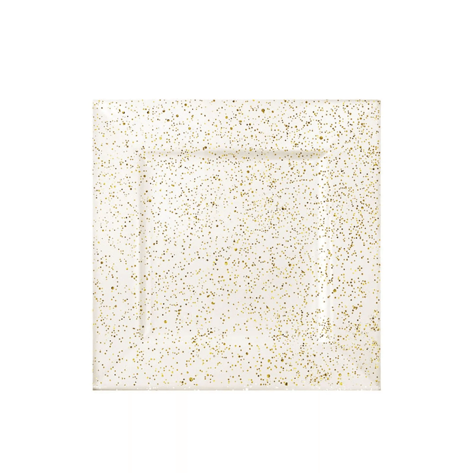 Prato De Plastico Descartavel Glitter Ouro Com 6un 29003584