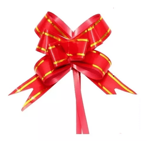 Laço Fácil Vermelho Decorativo Com Filete 1,2x24cm Mc-2012