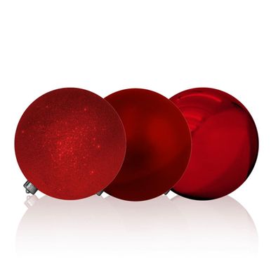 Bola De Natal Christmas Collection 7cm C/10 Unidades Vermelho Bola De Natal Christmas Collection 7cm C/10 Unidades Vermelho