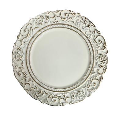 Sousplat Com Borda Trabalhada Dourado 1695104 Hubme HOME DE