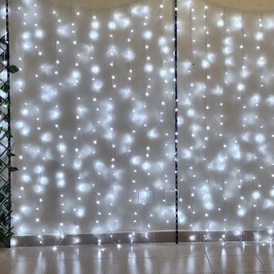 Cortina 500 Leds Fixo Fio Branco Led Branco Frio 3x2,5m 27w 127v 127V 3x2,5M Cortina 500 Leds Fixo Fio Branco Led Branco Frio 3x2,5m 27w 127v 127V 3x2,5M